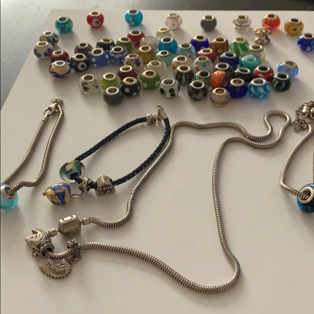 Pandora necklace and bracelets